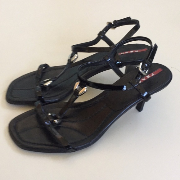 Prada Women's Strappy Sandal Heels sz 5.5 - Picture 10 of 16